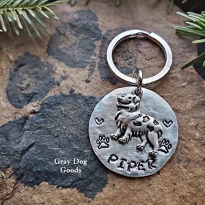 Australian Shepherd Key Chain, Personalized Dog Key Chain, Aussie Mom, Aussie Dad, Aussie Memorial, Australian Shepherd Sympathy Gift