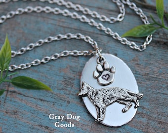 German Shepherd Necklace, German Shepherd Necklace, Dog Necklace, Shepherd Sympathy Gift, GSD Necklace