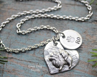 Pomeranian Necklace, Personalized Dog Necklace, Pomeranian Jewelry