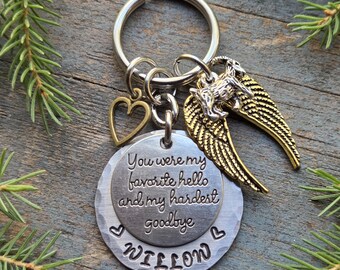 Goat Memorial Key Chain, Goat Remembrance Gift, Pet Goat, Goat Sympathy Gift, Pet Memorial Key Chain