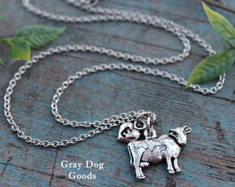Cow Necklace, Cow Jewelry, Pet Cow, Cow Sympathy Gift, Dairy Cow