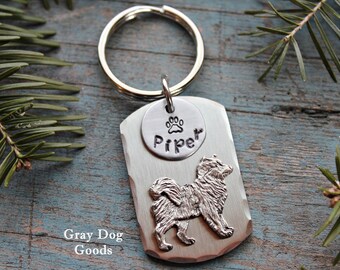 Samoyed Key Chain, Personalized Samoyed Key Chain, Samoyed Memorial, Dog Key Chain, Personalized Dog Key Chain