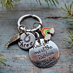 Horse Memorial Key Chain, Horse Remembrance Gift, Loss of Horse, Horse Sympathy Gift, Pet Memorial Key Chain, The Rainbow Bridge