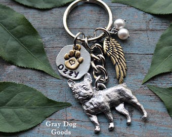 French Bulldog Memorial Key Chain, Pet Memorial Key Chain, Frenchie Key Chain, Dog Sympathy Gift, Read Full Listing Details