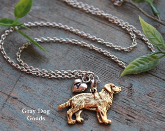 Golden Retriever Necklace, Golden Retriever Jewelry, Golden Mom, Golden Retriever Memorial