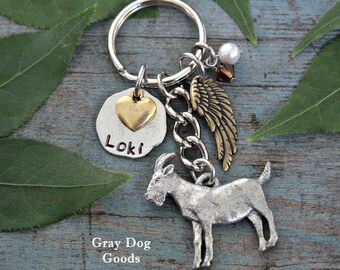 Goat Memorial Key Chain, Pet Memorial Key Chain, Goat KeyChain, Pet Goat, Read Full Listing Details