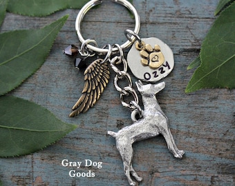 Doberman Memorial KeyChain, Pet Memorial Key Chain, Doberman Key Chain, Doberman Sympathy Gift, Read Full Listing Details