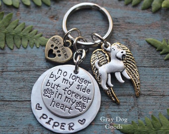 Schnauzer Memorial Key Chain, Schnauzer Remembrance Gift, Loss of Dog, Schnauzer Sympathy Gift, Fur Baby, Rainbow Bridge