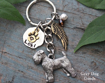 Wheaten Terrier Memorial KeyChain, Wheaten Terrier KeyChain, Wheaten Terrier Sympathy Gift, Read Full Listing Details
