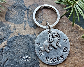 Cavalier Spaniel Key Chain, Dog Key Chain, Cavalier Mom, Cavalier Spaniel Memorial, Cavalier Sympathy Gift, Cavalier King Charles Spaniel