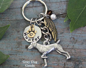 German Shorthaired Pointer Memorial KeyChain, GSP Key Chain, Dog Memorial Key Chain, Dog Sympathy Gift, Read Full Listing Details
