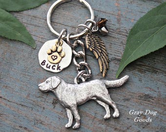 Labrador Memorial KeyChain, Pet Memorial Key Chain, Lab KeyChain, Lab Sympathy Gift, Read Full Listing Details