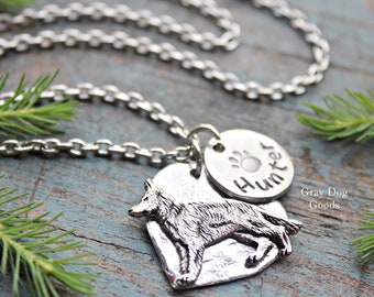 German Shepherd Dog Necklace, Personalized Dog Necklace, GSD Jewelry