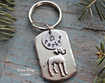 Great Dane Key Chain, Personalized Great Dane Key Chain, Great Dane Memorial, Dog Key Chain, Personalized Dog Key Chain