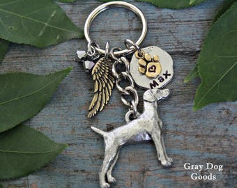 Weimaraner Memorial KeyChain, Pet Memorial KeyChain, Weimaraner Key Chain, Weimaraner Sympathy Gift, Read Full Listing Details