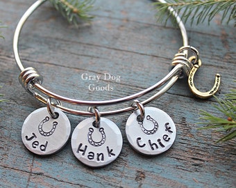 Horse Bracelet, Horse Mom Jewelry, Personalized Horse Bracelet, Equestrian Jewelry, Read Full Listing Details