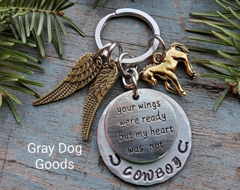Horse Memorial Key Chain, Horse Remembrance Gift, Loss of Horse, Horse Sympathy Gift, Pet Memorial Key Chain