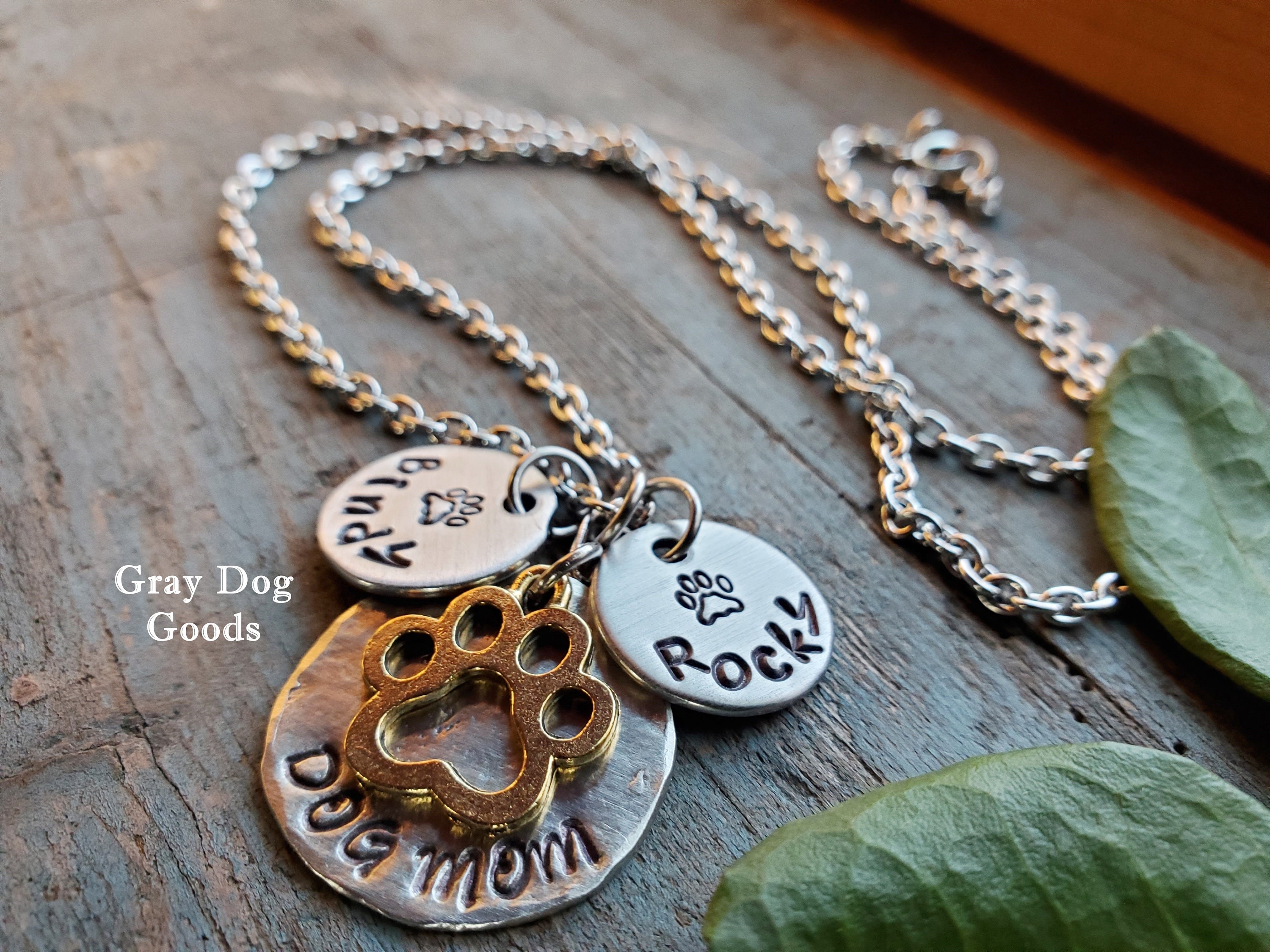 Dog Mom Necklace Dog Mom Jewelry Dog Paw Necklace Etsy