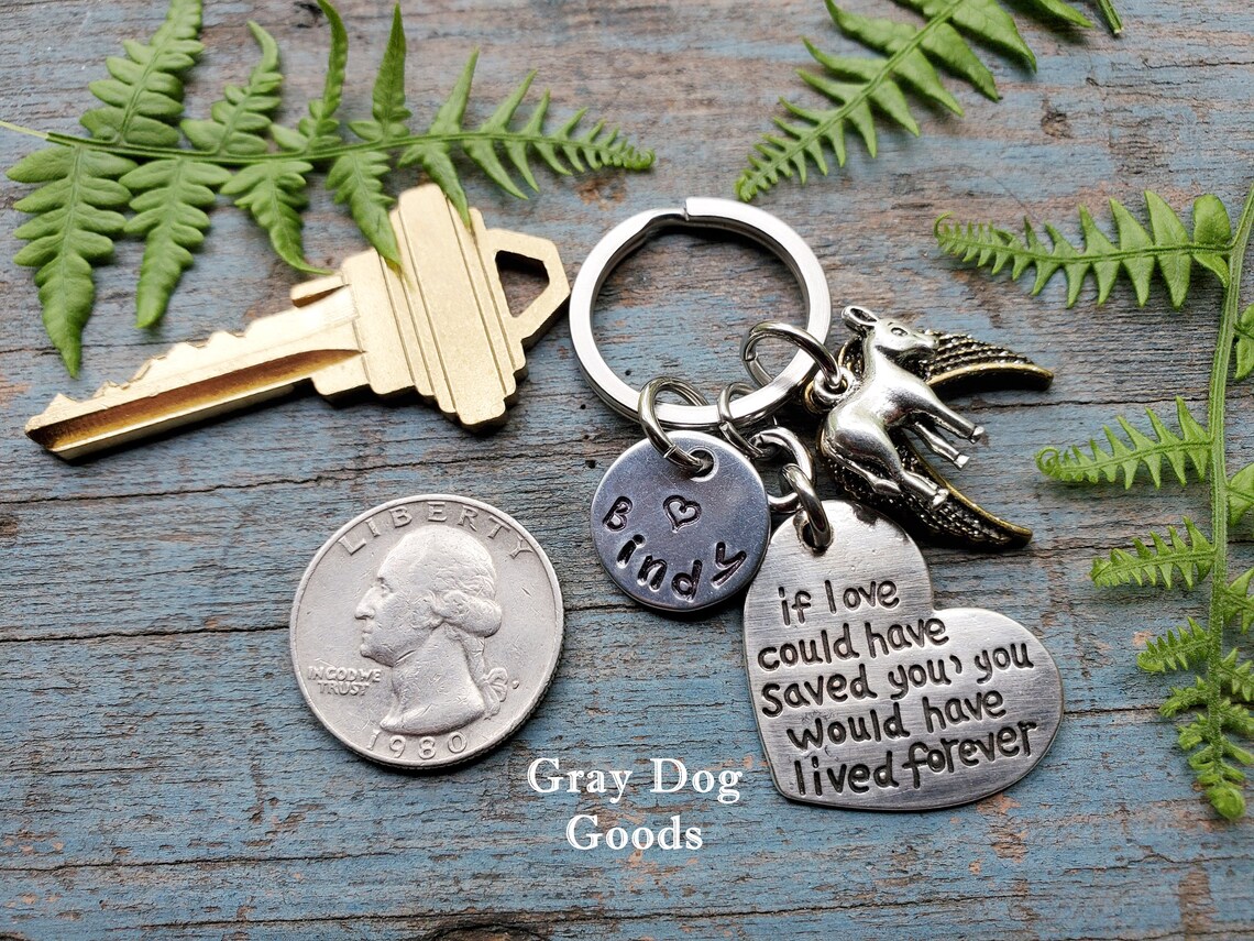 Donkey Memorial Key Chain, Donkey Remembrance Gift, Loss of Donkey ...