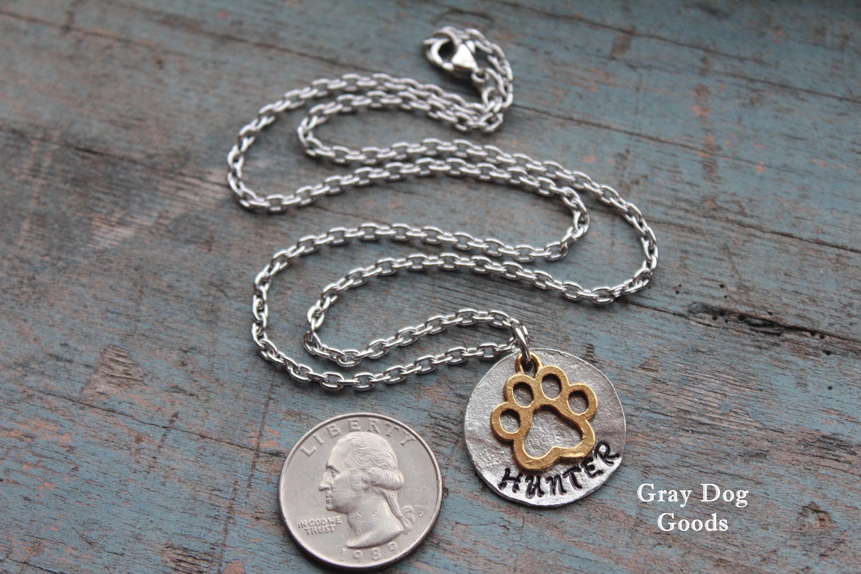 Custom Pet Name Necklace Dog Necklace Cat Necklace Pet Etsy