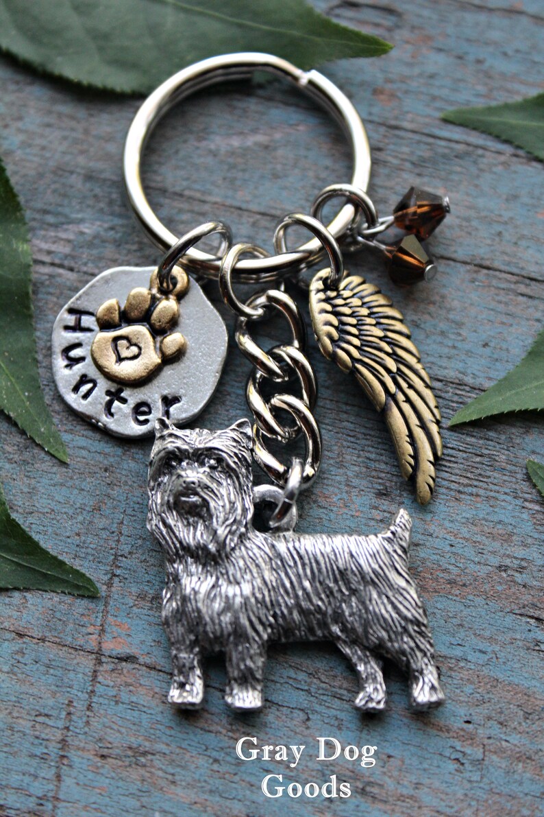 Yorkie Memorial Key Chain Pet Memorial Key Chain Yorkie Etsy