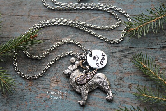 Australian Shepherd Memorial Necklace Aussie Jewelry Dog Necklace Aussie Sympathy Gift Dog Memorial Necklace Pet Memorial Jewelry Etsy