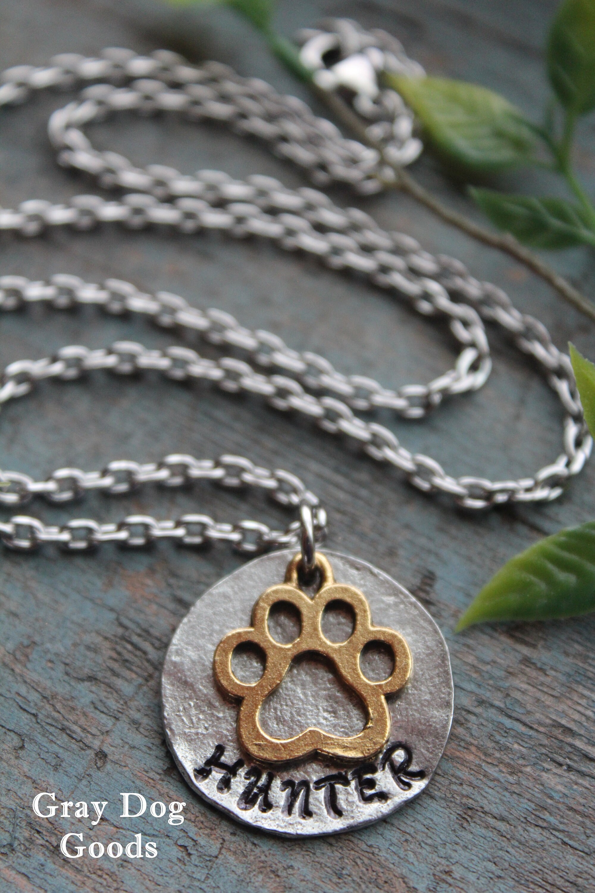 Custom Pet Name Necklace Dog Necklace Cat Necklace Pet Etsy