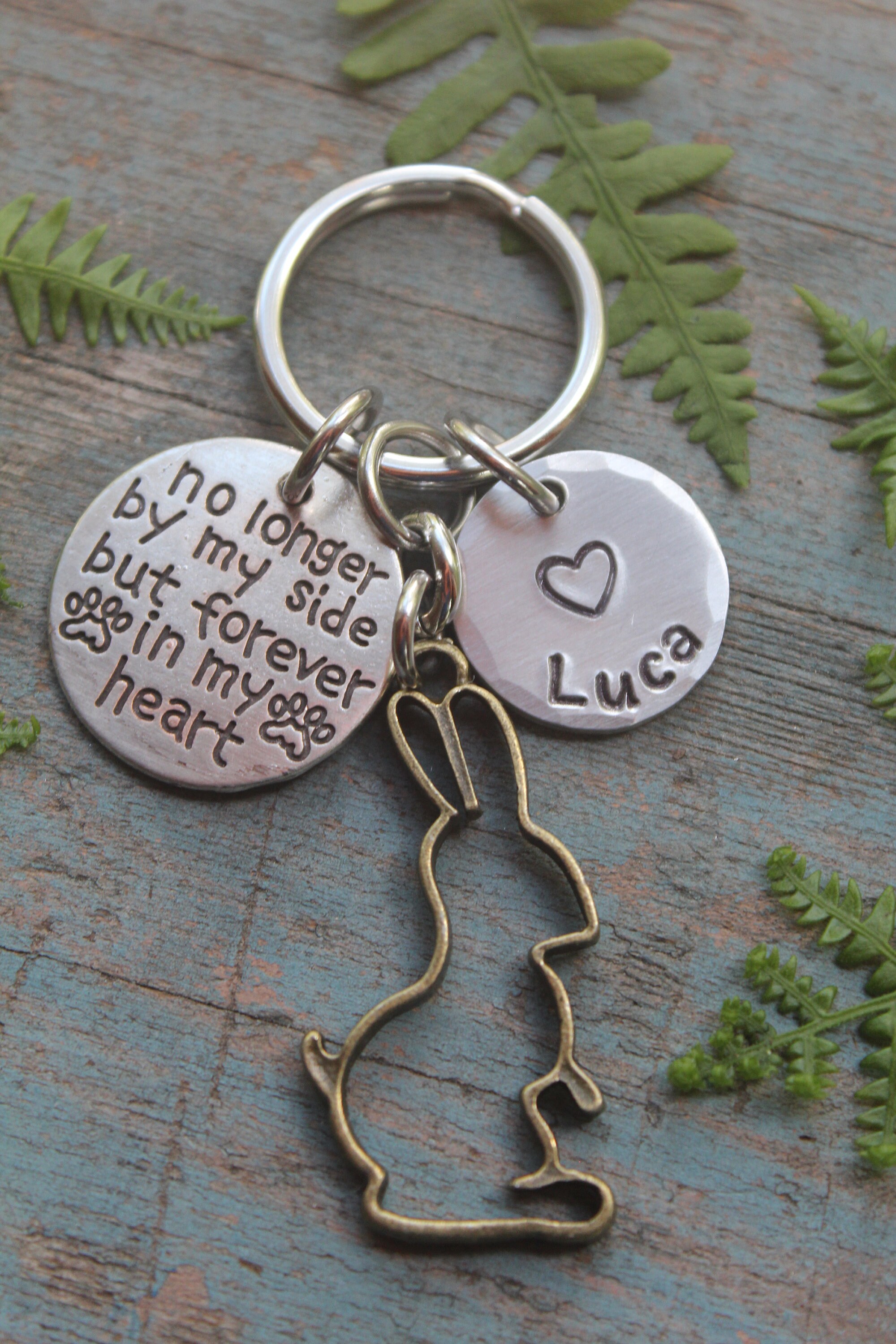 Bunny Rabbit Memorial Key Chain, Rabbit Remembrance Gift, Pet Bunny ...