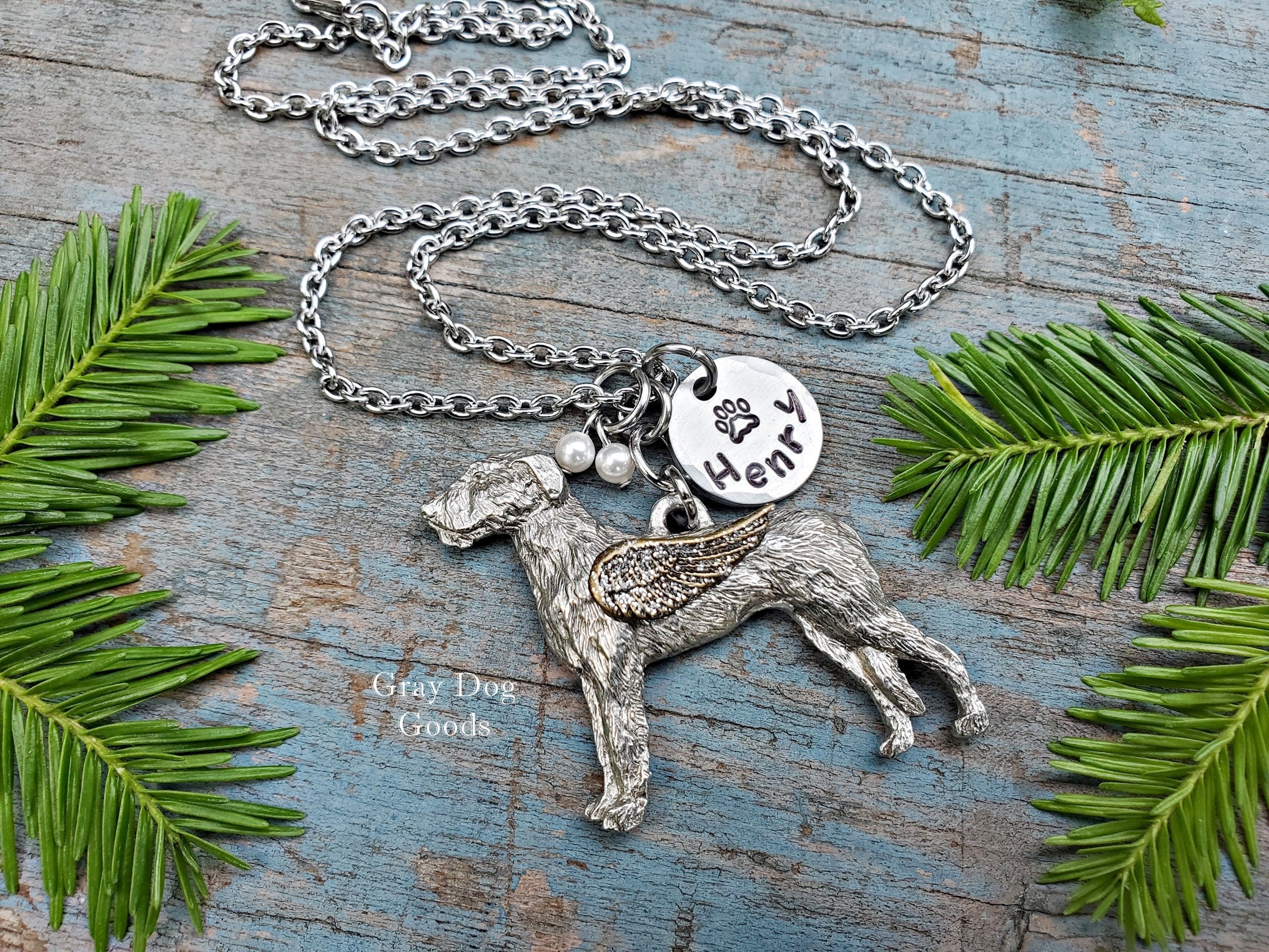 Irish Wolfhound Necklace Wolfhound Jewelry Personalized Dog Necklace Wolfhound Sympathy Gift Irish Wolfhound Memorial