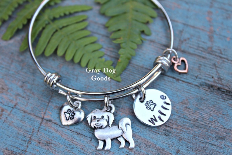 Maltese Bracelet, Maltese Jewelry, Gift For Dog Lover, Personalized Dog Jewelry, Maltese Mom, Read Full Listing Details image 1