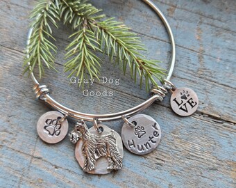 Schnauzer Bracelet, Schnauzer Jewelry, Personalized Dog Bracelet, Schnauzer Mom