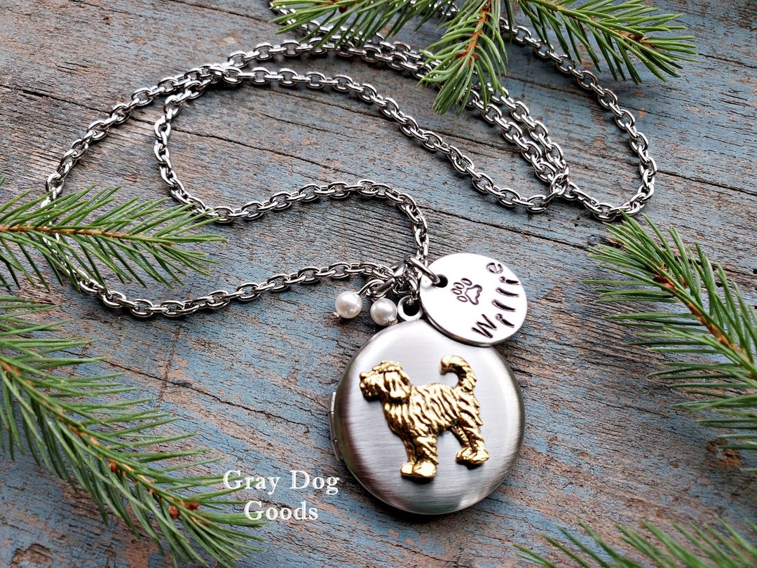Goldendoodle Locket Necklace, Golden Doodle Jewelry, Personalized