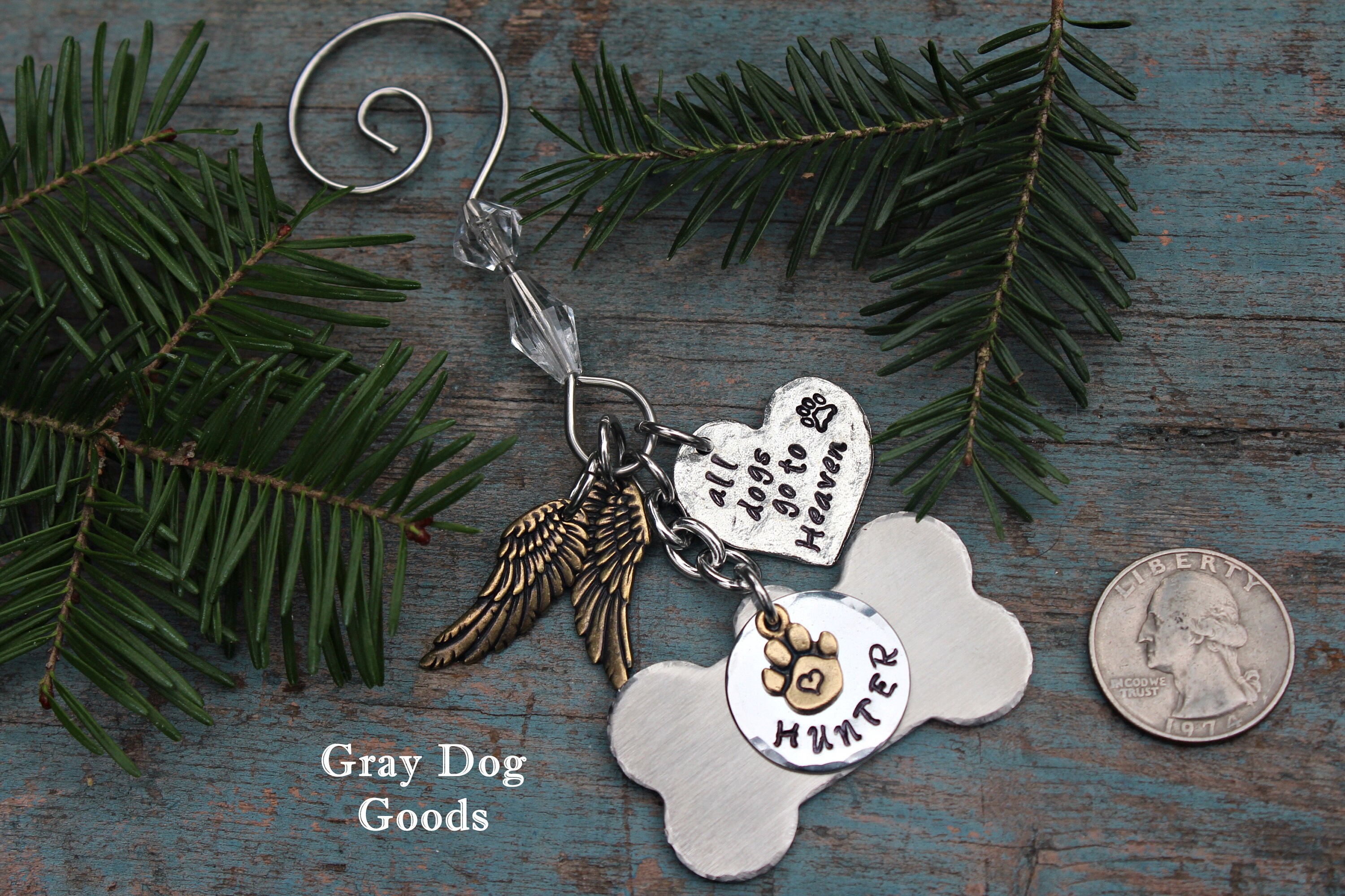Dog Memorial Ornament, Loss of Dog, Dog Sympathy, Pet Memorial Ornament ...