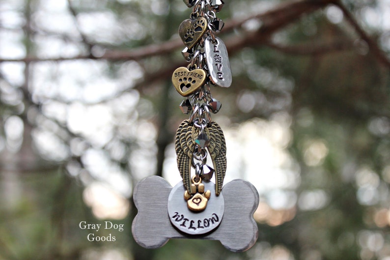 Dog Memorial Car Mirror Charm image 7