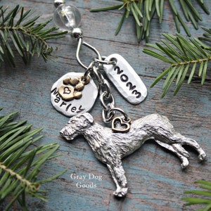 Irish Wolfhound Ornament, Personalized Dog Ornament, Personalized Wolfhound Ornament, Read Full Listing Details