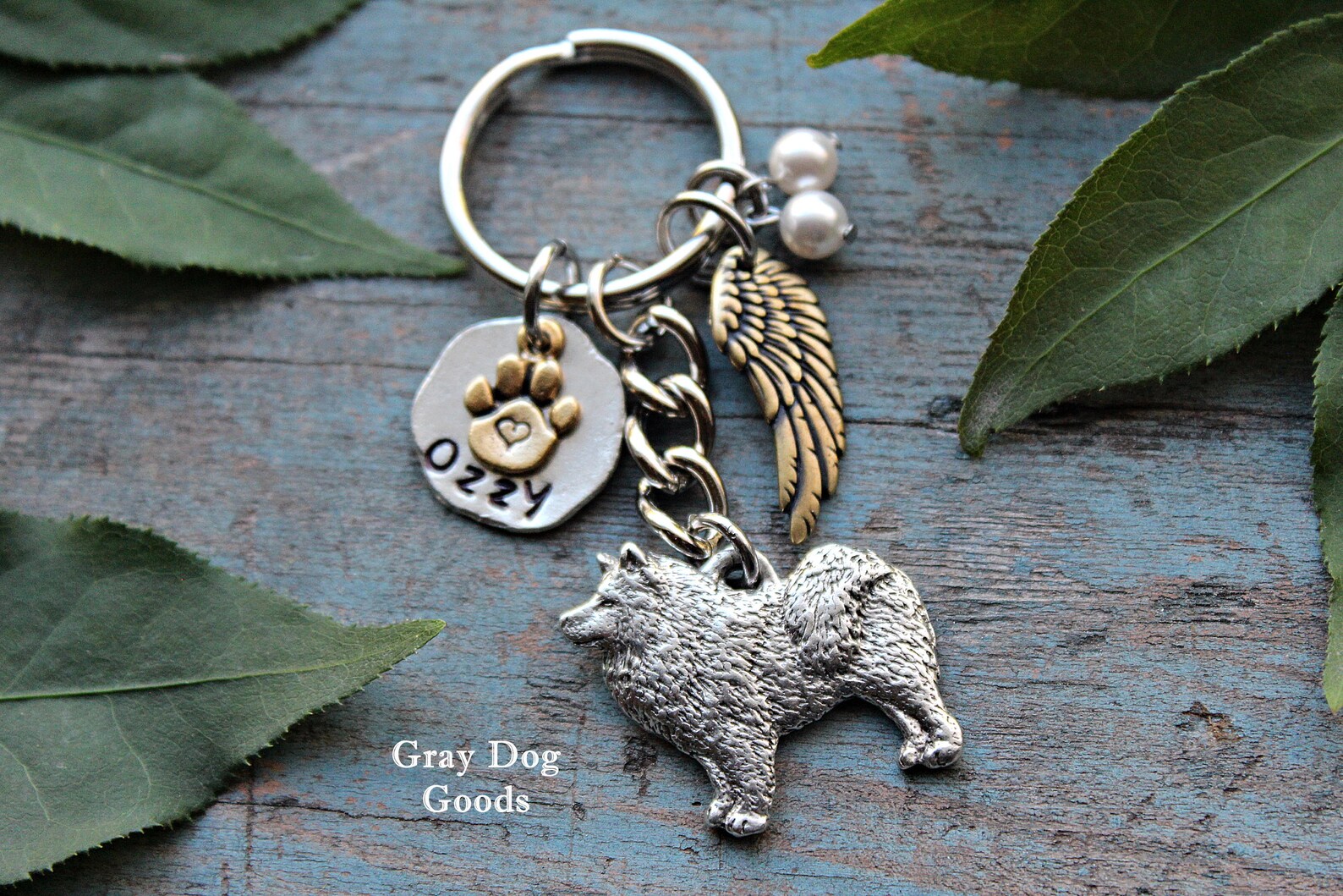 Samoyed Memorial Key Chain Pet Memorial Key Chain Samoyed Etsy