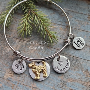 Goldendoodle Bracelet, Labradoodle Jewelry, Personalized Dog Bracelet