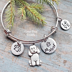 Poodle Bracelet, Gift For Dog Lover, Personalized Dog Jewelry, Poodle Mom