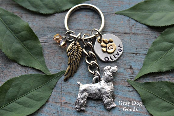 Cocker Spaniel Memorial Key Chain Pet Memorial Key Chain Cocker