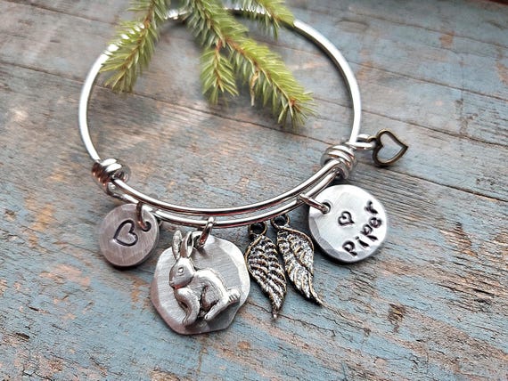 Bunny Rabbit Memorial Bracelet, Pet Memorial Jewelry, Pet Loss, Loss of Pet Rabbit, Fur Baby, Rainbow Bridge, Read Full Listing Details