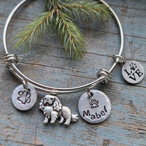 Cavalier King Charles Spaniel Bracelet, Cavalier KC Jewelry, Dog Bracelet, Cavalier Mom
