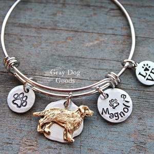 Golden Retriever Bracelet, Golden Retriever Jewelry, Personalized Golden Retriever, Dog Bracelet