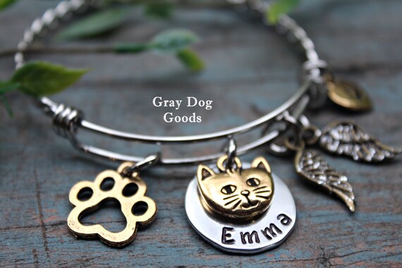 Cat memorial bracelet sale