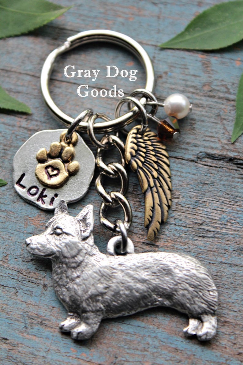 Memorial Key Chain Pet Memorial Key Chain Pembroke Etsy