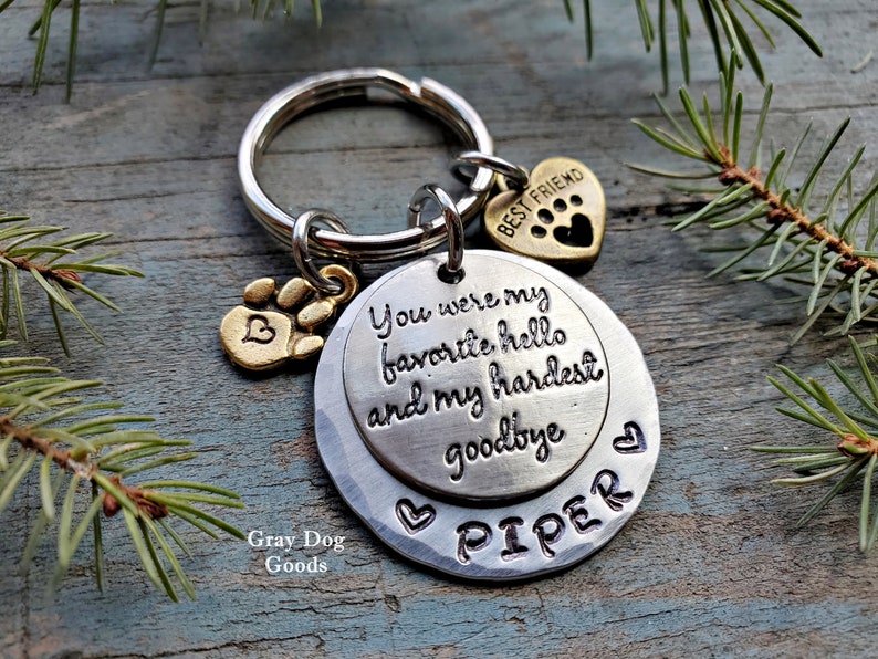 Pet Memorial Key Chain Pet Remembrance Gift Loss of Dog Etsy