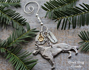German Shepherd Dog Ornament, GSD Ornament, German Shepherd Gift, Personalized Dog Ornament, Read Full Listing Details