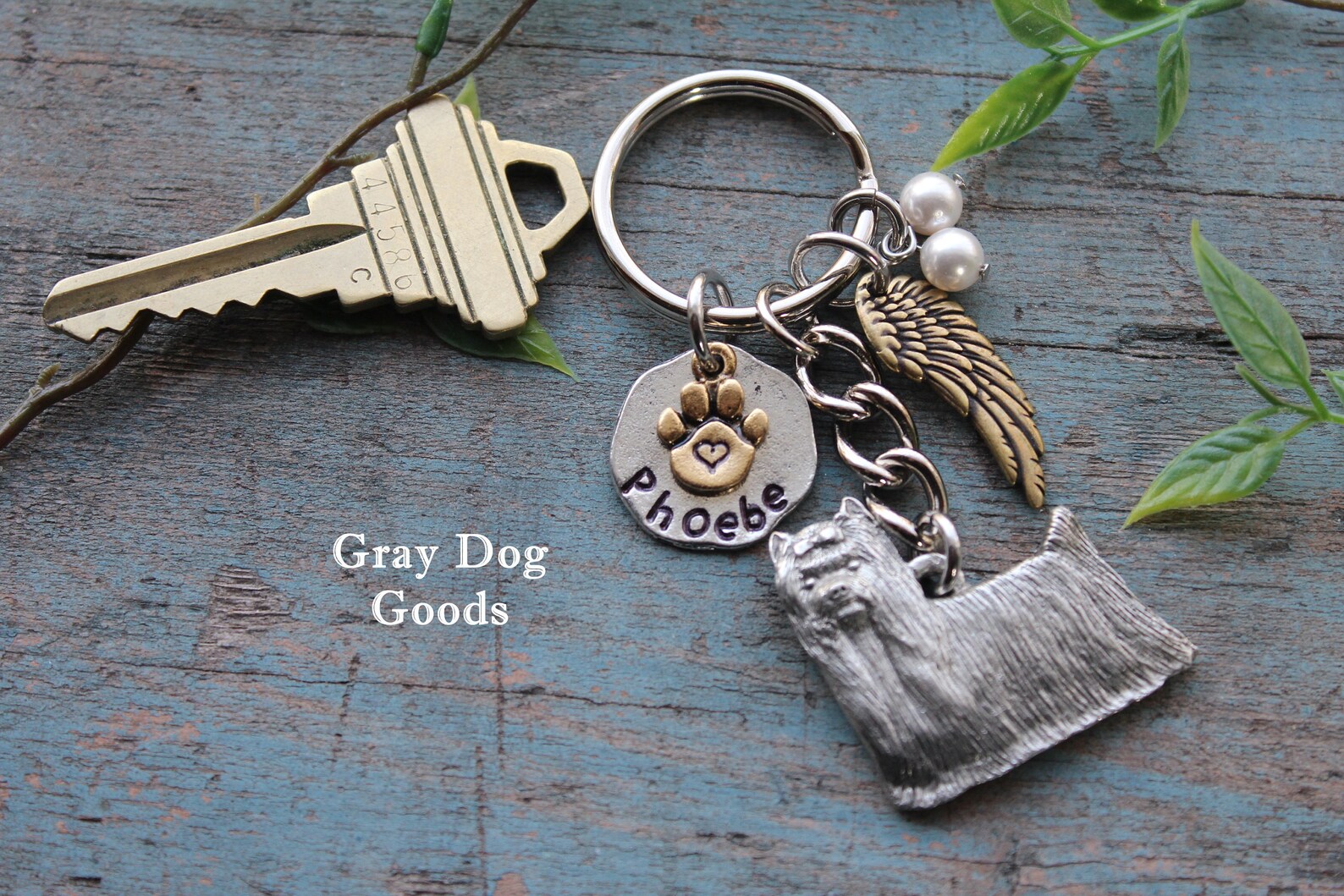 Yorkie Key Yorkie Memorial Key Chain, Pet Memorial Key Chain, Yorkie Key Chain ...