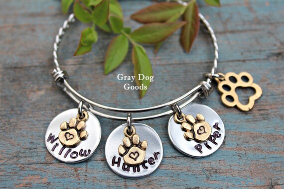 Dog Bracelet Dog Mom Jewelry Fur Baby Bracelet Personalized Dog Bracelet Paw Jewelry Read Full Listing Details