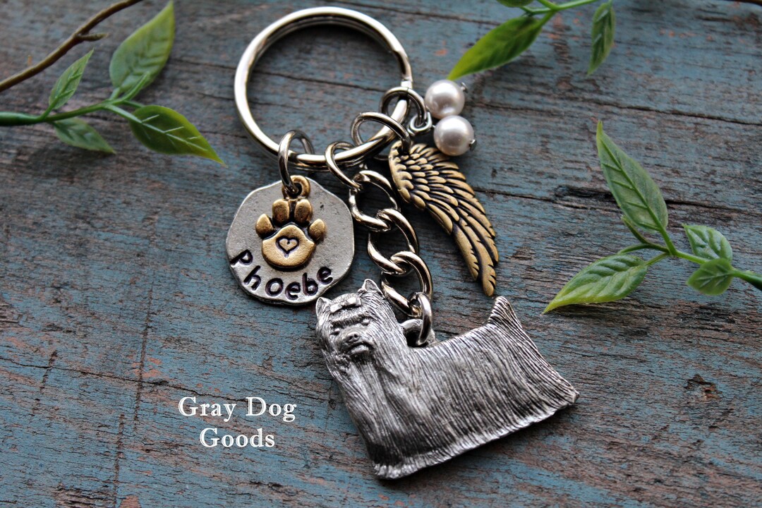 Yorkie Key Yorkie Memorial Key Chain, Pet Memorial Key Chain, Yorkie Key Chain ...