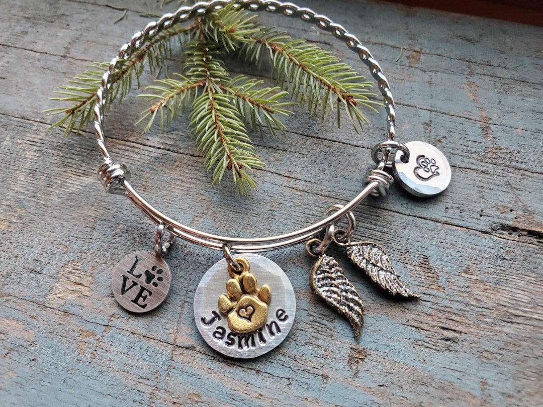 Dog Memorial Bracelet, Pet Memorial Jewelry, Pet Loss, Loss of Dog, Fur ...